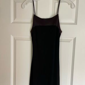 Floor length backless gown